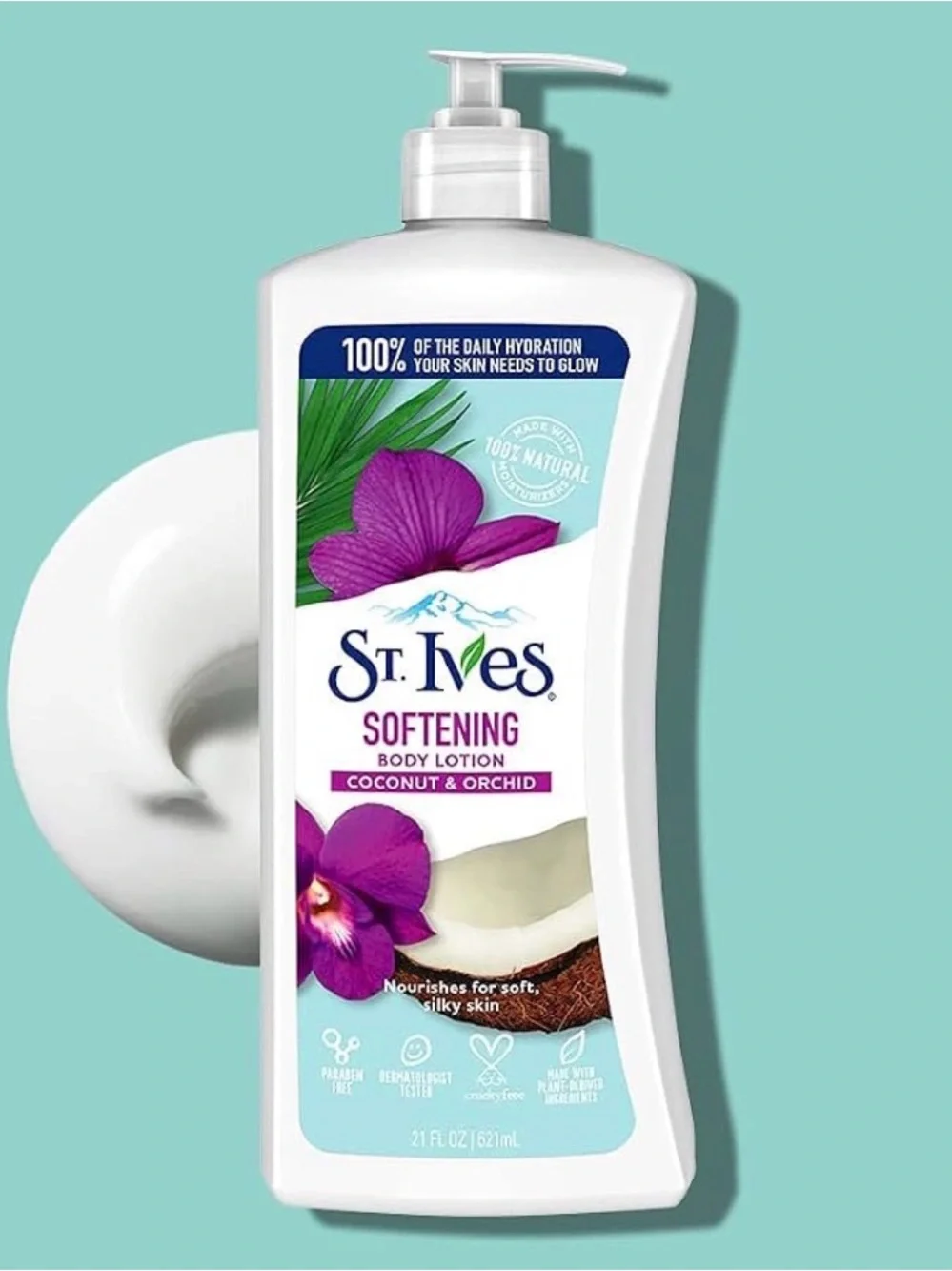 St. Ives Softening Coconut and Orchid Body Lotion 21 oz Hydrating Moisturizer⁠